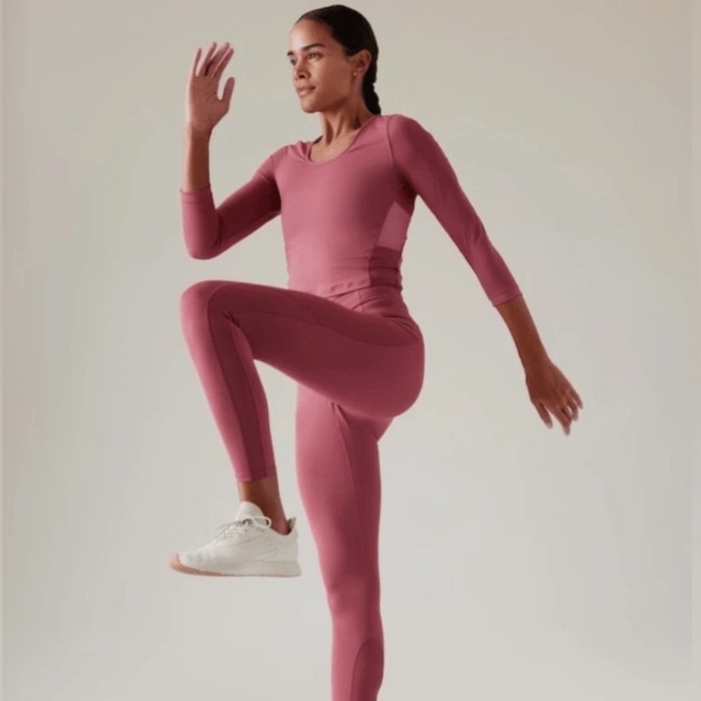 Athleta Pacer Mesh Long Sleeve Active Workout Top - Picture 4 of 10